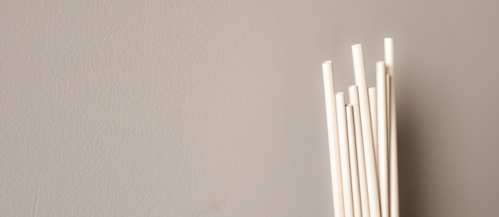 Bundle of bamboo straws set against a natural, earthy background.
